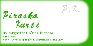 piroska kurti business card