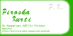 piroska kurti business card
